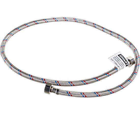 Гибкая подводка для воды Gigant с оплеткой из нержавеющей стали, 1/2""х120 см, г/г P-120-GG 