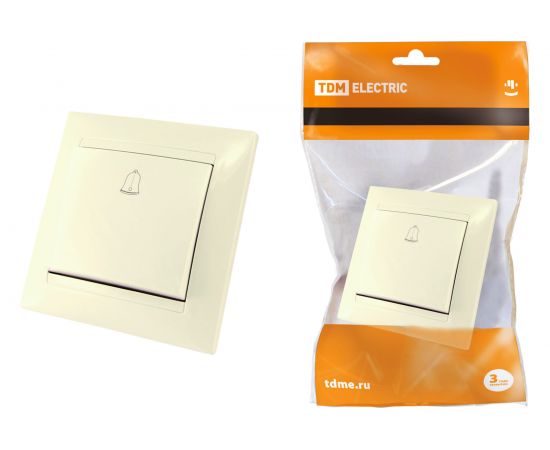 Звонковая кнопка TDM слоновая кость Лама SQ1815-0108 