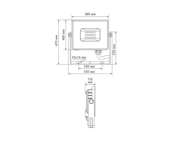 Светодиодный прожектор FERON 2835 SMD 500W 6400K IP65 AC175-265V/50Hz, черный, LL-928 41157 – изображение 13