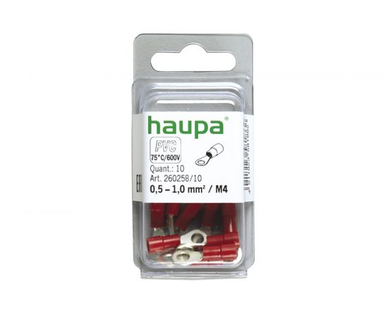Кабельный наконечник с кольцом HAUPA НКИ 0,5-1 M5, ПВХ упаковка 10 шт. 260258/10 – изображение 2