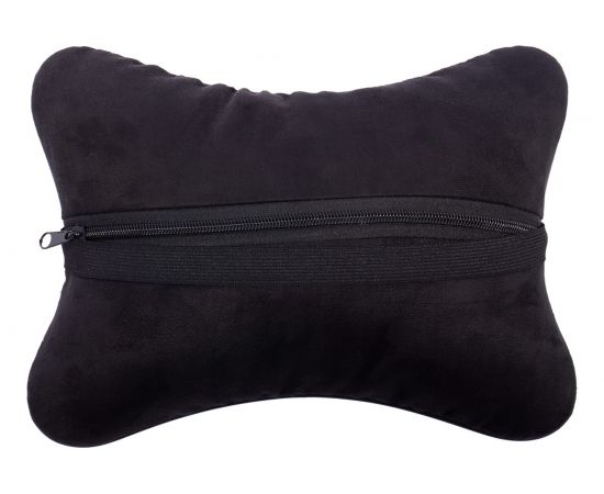 Автомобильная подушка под шею Dollex 300х210 мм, алькантара, черная PBA-1320 – изображение 2