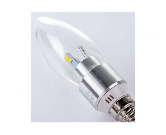 Светодиодная лампа Nord-Yada C35 3W S 220V E14 4200K (свеча прозрачная) 903644 – изображение 2