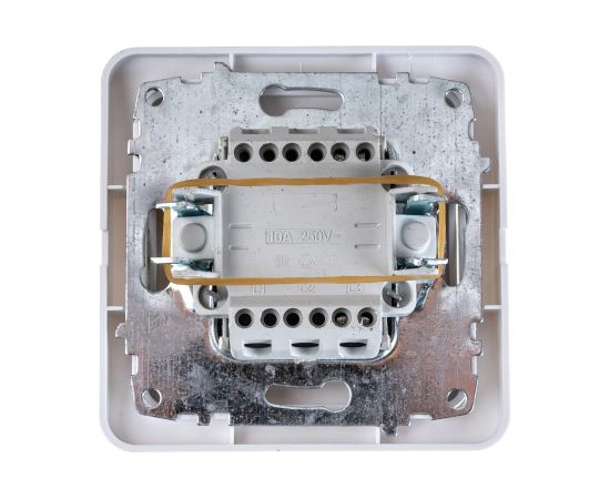 1 клавишный выключатель Econ Мимоза с подсветкой 10А белый 2111 – изображение 2