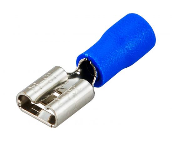Плоская изолированная клемма REXANT РПи-м 2,5-(6,3) гнездо 7,4 мм 1,5-2,5 мм2 синяя 10 шт 06-0390-A – изображение 2