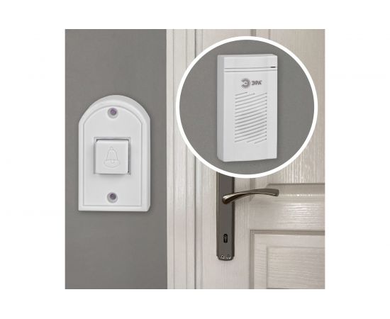 Дверной звонок ЭРА D50 проводной, белый, 1 мелодия, Б0052882 – изображение 3