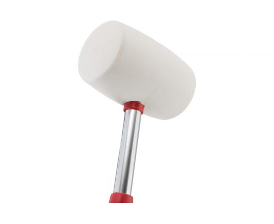 Резиновая киянка INTERTOOL 680г. 80 мм, белая резина, металлическая ручка HT-0235 – изображение 3