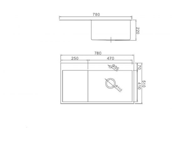 Кухонная мойка из нержавеющей стали Gerhans с PVD покрытием 37851B-R – изображение 3
