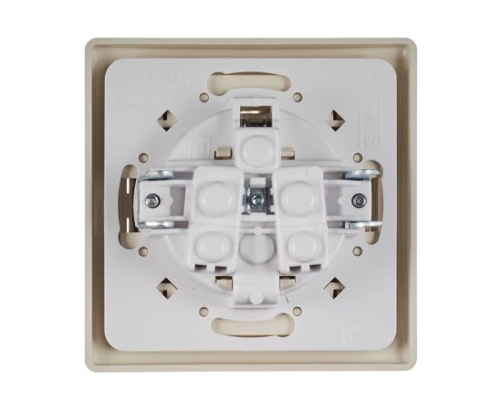 Розетка Aling-conel PRESTIGE 16A 250В с поликарбонатовой вставкой, бежевая 630.999 113163 – изображение 3