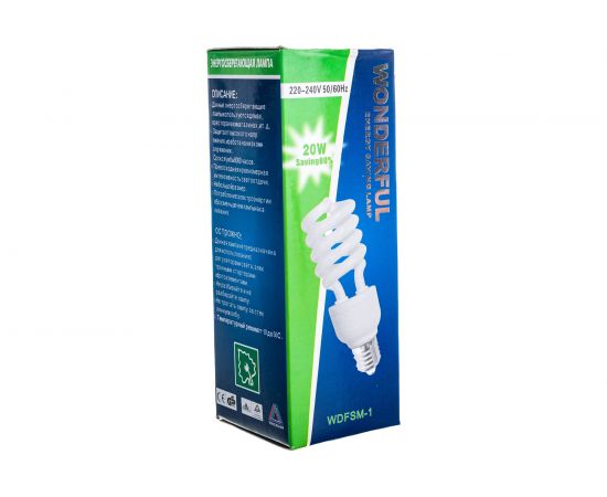 Энергосберегающая лампа Wonderful SM-1 20W/E14/2700 (спираль) 900405 – изображение 4
