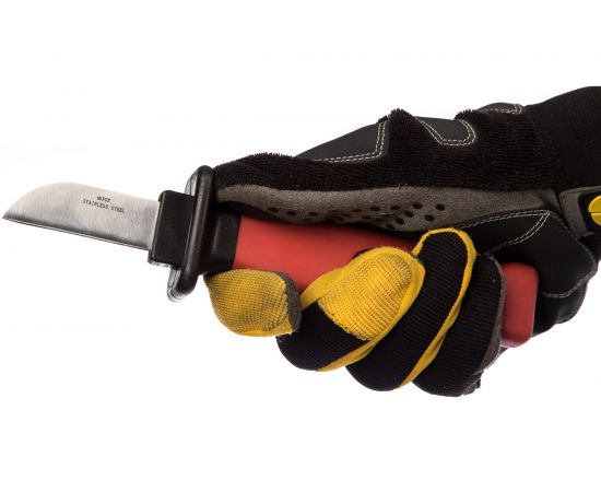 Изолированный нож FIT 1000 В, нерж.сталь, лезвие 50мм, прорезин.ручка 10605 – изображение 4