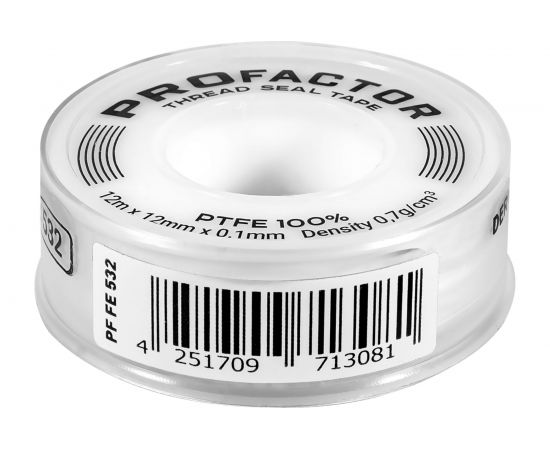 ФУМ лента PROFACTOR PF Professional белая Ф55 мм 12мм х 0,1мм х 12м PF FE 532 – изображение 4