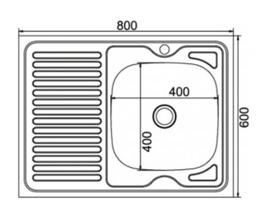 Мойка mixline 60х80х16 см, 0.4, левый выпуск 1 1/2 527970 – изображение 4