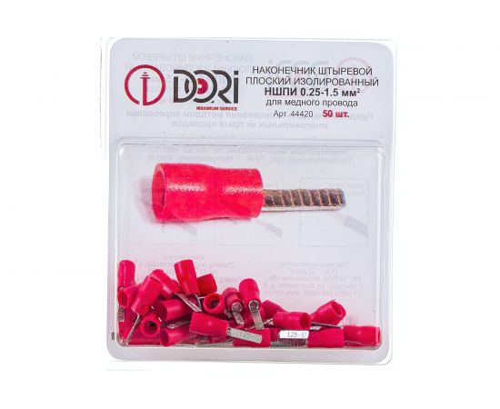 Штырьевой плоский наконечник DORI НШПИ 0,25-1,5 мм2 50 шт 44420 