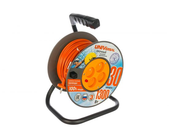 Силовой удлинитель UNIVersal ВЕМ-250 термо ПВС 2*0,75 30м 9634148 