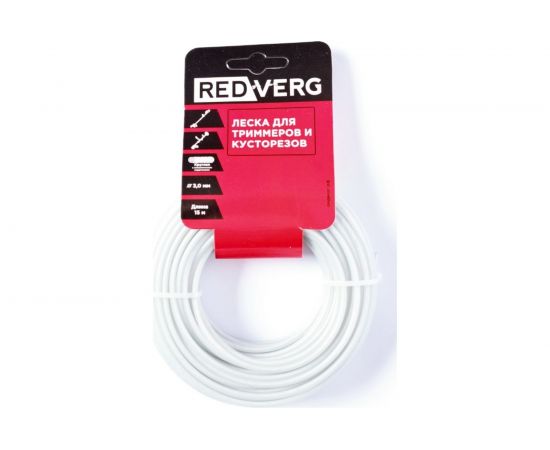 Леска для триммера (3 мм; 15 м; круглая с металлическим сердечником) REDVERG 6655107 