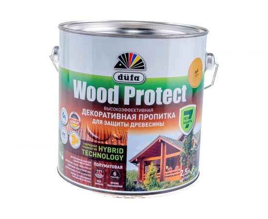 Пропитка для защиты древесины Dufa Wood Protect дуб 2,5 л МП000015761 
