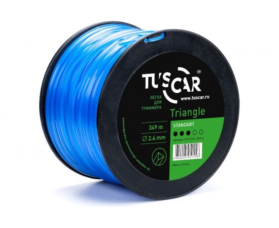 Леска для триммера Triangle, Standart, 2.4 мм, 349 м TUSCAR 10151324-349-4 