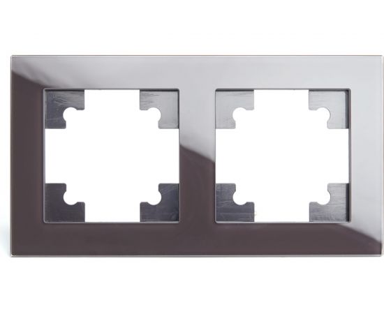 Горизонтальная 2-местная рамка STEKKER серия Катрин, GFR00-7002-04, шоколад 39536 