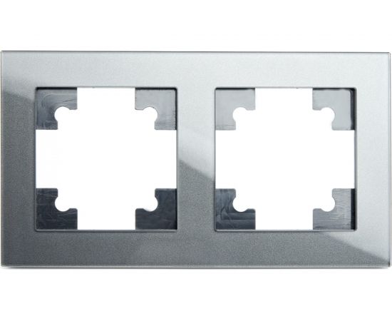 Горизонтальная 2-местная рамка STEKKER серия Катрин, GFR00-7002-06, графит 39540 