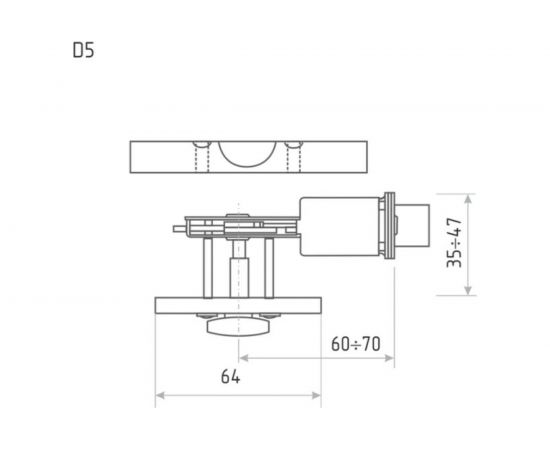 Врезной замок НОРА-М D5 ст.бронза фикс. В 8959 – изображение 2