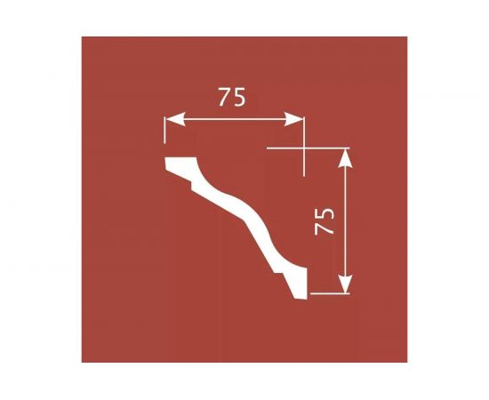 Карниз Cosca decor KX028 75x75 мм, 2000 мм, экополимер СПБ071634 – изображение 2