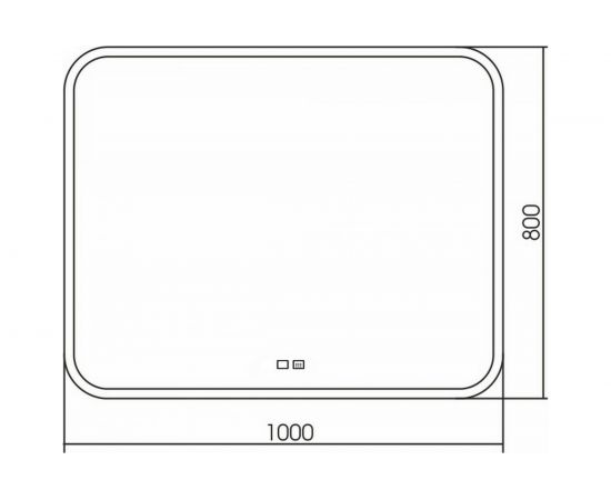 Зеркало MIXLINE ""Стив-2"" 1000х800 сенсорный выключатель, двойной подогрев 548629 – изображение 2