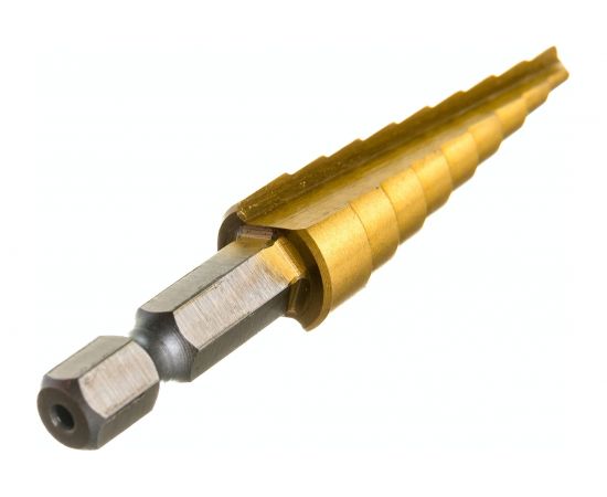 Сверло ступенчатое 4-12 мм, 9 размеров Резолюкс 31401 – изображение 2