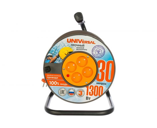 Силовой удлинитель UNIVersal ВЕМ-250 термо ПВС 2*0,75 30м 9634148 – изображение 2