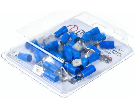 Разъём DORI плоский изолированный штекер 6,3 мм 1,5-2,5 мм2 РПИп 25 шт 42075 – изображение 2