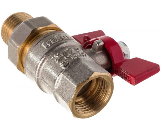 Шаровой кран с полусгоном американкой KALDE 1/2, ручка бабочка 0KV4832 – изображение 4