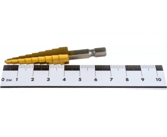 Сверло ступенчатое 4-12 мм, 9 размеров Резолюкс 31401 – изображение 4