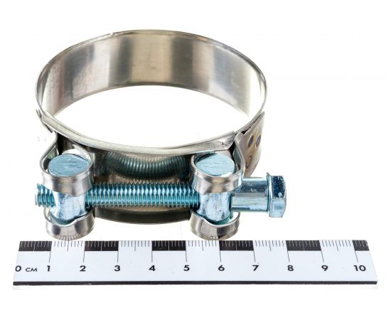 Силовой хомут Nord-Yada Д: 68-73 мм, Ш: 24 мм, Т: 0,8 мм, болт: М8х75, нерж. сталь 902890 – изображение 5