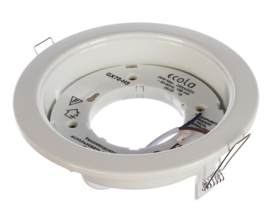 Светильник Ecola GX70-H5 белый встр. без рефл. 53x151 /кd135/ FW70H5ECB 