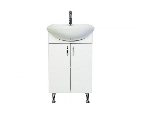 Напольная тумба с раковиной Orange Роса белый глянец Ro-45TUW+RA 