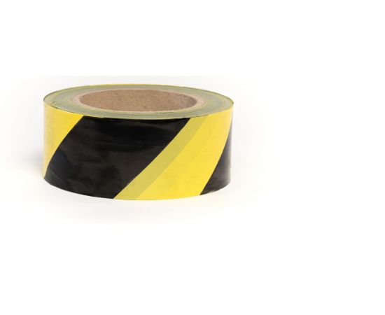 Лента для ограждений SDM 50 мм х 100 м желто-черная 4711 
