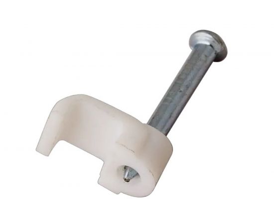 Плоский крепеж кабеля REXANT 10x3 мм, белый упак. 50 шт 07-4209 