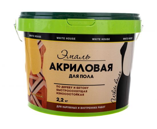 Акриловая эмаль для пола White House (светлый бежевый; 2.2 кг) 15871 