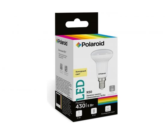 Светодиодная лампа Polaroid 220V R50 5W 4000K E14 430lm PL-R505144 