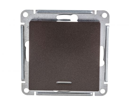 Механизм выключателя Schneider Electric 1-кл. ATLAS DESIGN с подсветкой сх.1а 10АХ мокко 1240356 