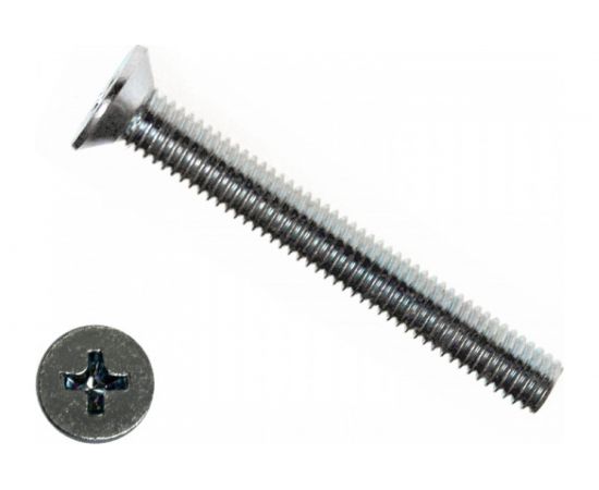 Потайной винт КРЕП-КОМП цинк DIN965 6х45 20шт вп645мф 