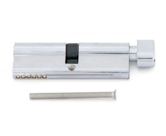 Цилиндровый механизм HOME 100 мм 50x50 ЦАМ, 5 перф. ключей, верт. цвет хром CICAM1005050KV 