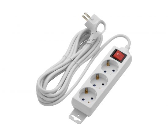 Удлинитель с заземлением duwi с выкл. Supraline 3 розетки, 5 метров, 3х1,5мм2, 3680 Вт, 16А, 32059 3 – изображение 2