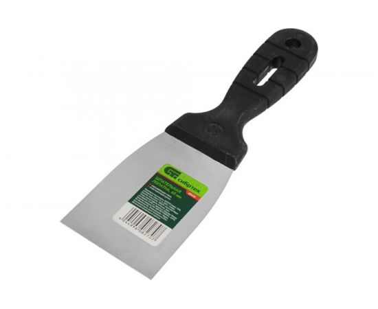 Шпательная лопатка из нержавеющей стали, 60 мм, пластмассовая ручка СИБРТЕХ 85432 – изображение 2