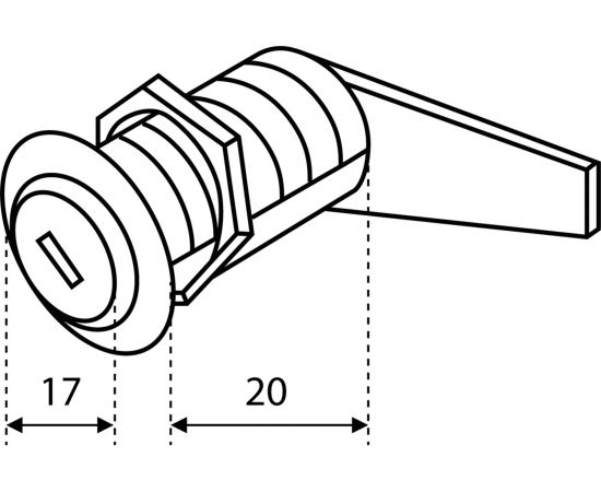 Врезной почтовый замок в сборе Стандарт ЗП 20 мм 8503 – изображение 2