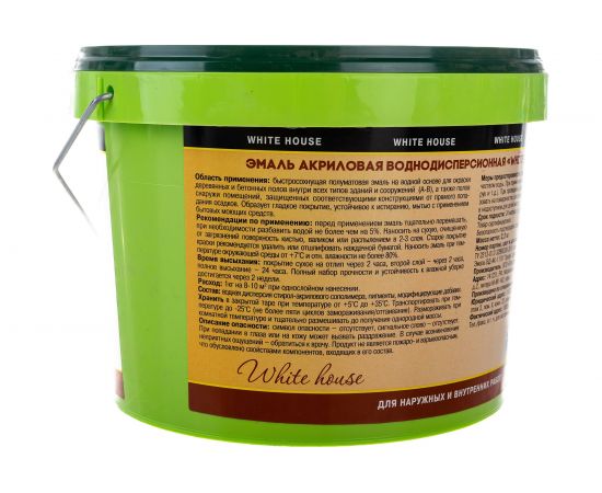 Акриловая эмаль для пола White House (светлый бежевый; 2.2 кг) 15871 – изображение 2