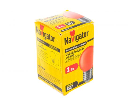 Светодиодная лампа NAVIGATOR 71 827 NLL-G45-1-230-R-E27 1Вт шар 71827 434029 – изображение 3