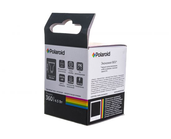 Светодиодная лампа Polaroid 220V GU10 4,5W 4000K GU10 360lm PL-GU1044 – изображение 4