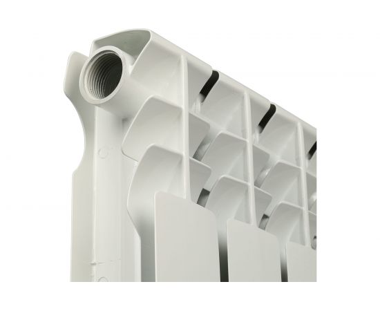 Алюминиевый радиатор ROMMER Optima 500 4 секции RAL9016 89556 – изображение 6