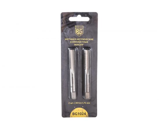 Метрические комплектные метчики 2шт М12х1,75мм Berger BG BG1024 – изображение 6