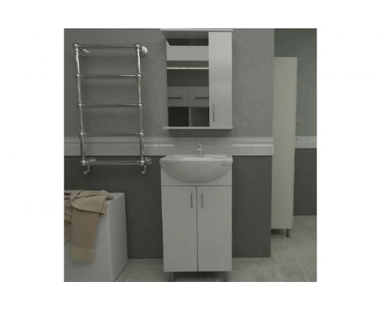 Напольная тумба с раковиной Orange Роса белый глянец Ro-45TUW+RA – изображение 6